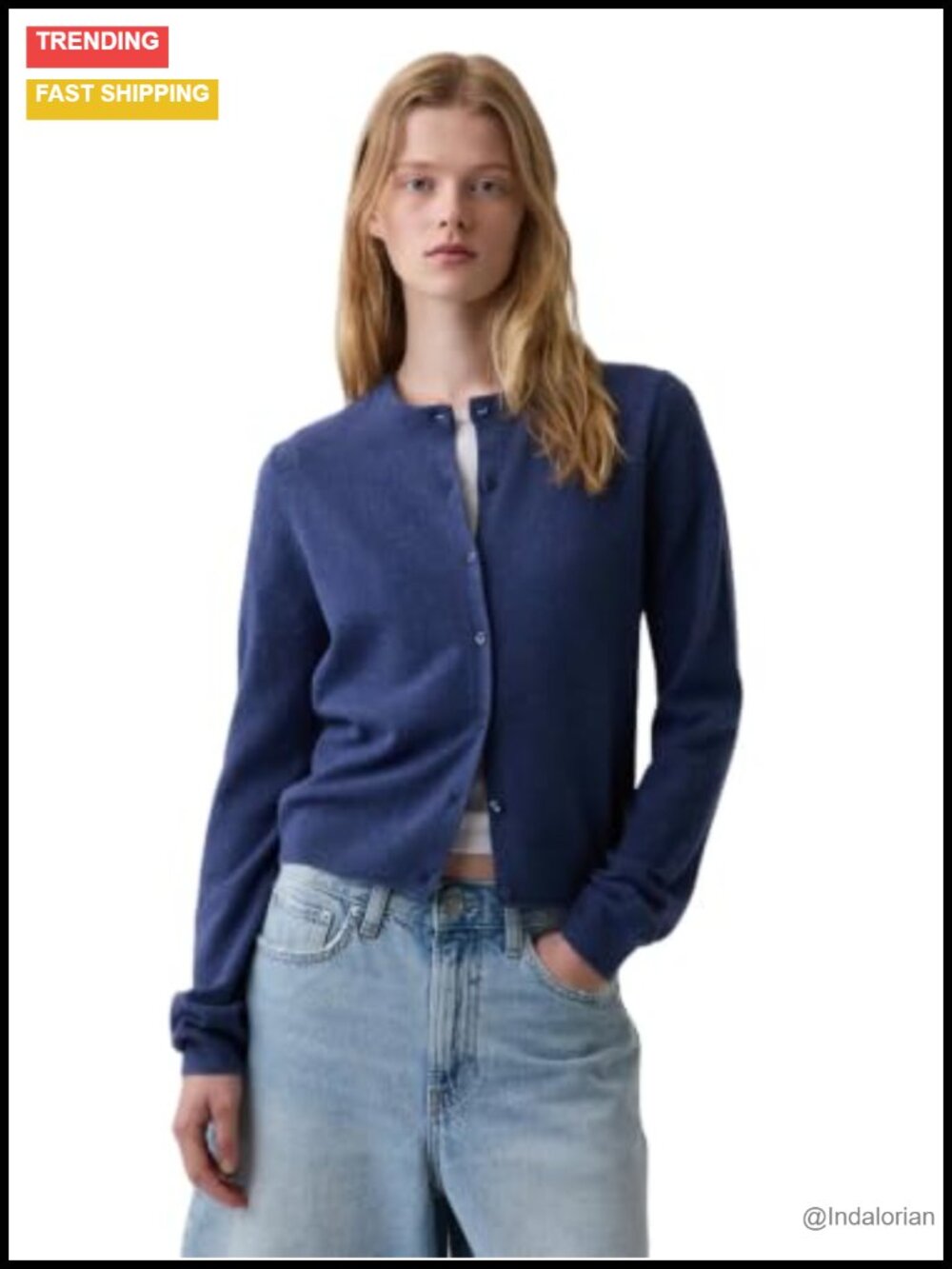 Cropped Cashsoft Cardigan Women Knit Sweater Long Sleeve